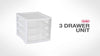 Sterilite 3 Drawer Unit White