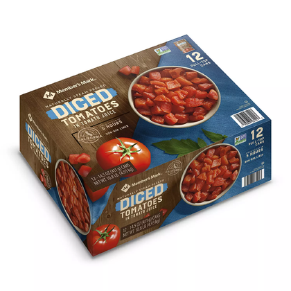 Wholesale price for Member's Mark Diced Tomatoes in Tomato Juice (14.5 oz., 12 pk.) ZJ Sons Member's Mark 