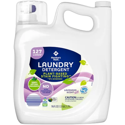 Wholesale price for Member's Mark Plant Based Liquid Laundry Detergent, Lavender Scent (196 fl. oz., 127 loads) ZJ Sons Member's Mark 