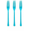 Wholesale price for Amscan 8017.54 Premium Carribean Blue Plastic Forks, 48ct (12 Packs) ZJ Sons Amscan Forks