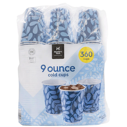 Wholesale price for Member's Mark Printed Paper Bath Cold Cup (9 oz., 360 ct.) ZJ Sons Member's Mark 