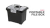 Sterilite Portable File Box, Plastic, Black