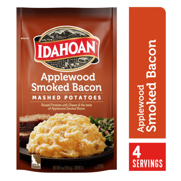 Idahoan Applewood Smoked Bacon Mashed Potatoes Side Dish, 4 oz