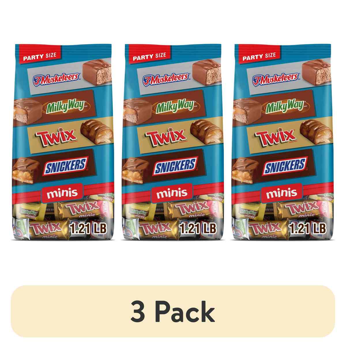 15337154434-1 Mars Mixed Minis Chocolate Bars 19.49 oz bulk bag