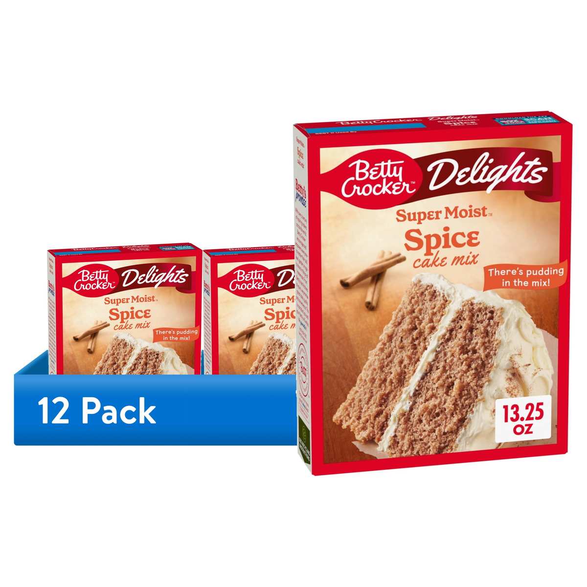 17084006141-1 12 pack Betty Crocker spice cake mix boxes