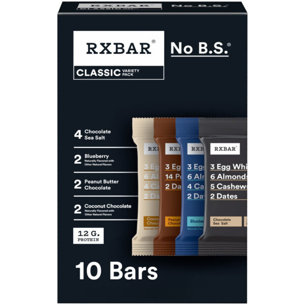 RXBAR Protein Bars, Variety Pack, 10 Count