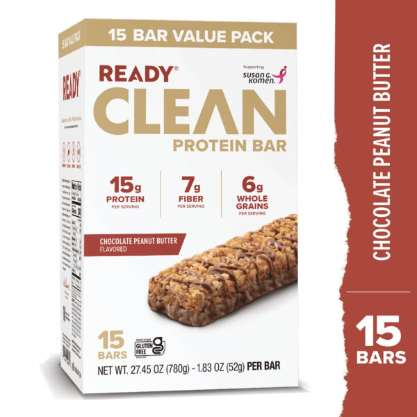 Ready Clean Protein Bar, Chocolate Peanut Butter, 15 Count