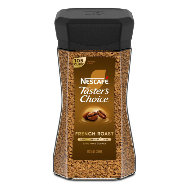 NESCAFÉ Taster's Choice French Roast, Dark Roast Coffee, Instant Coffee, 7 oz, 1 Jar