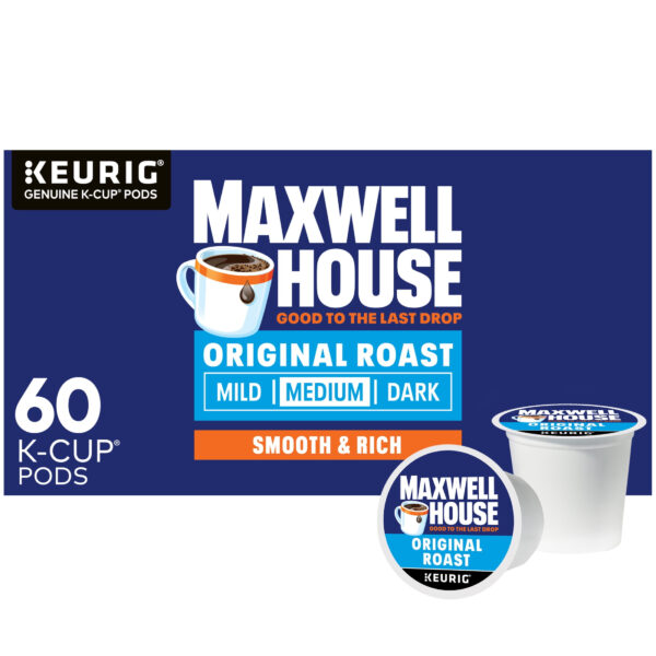Maxwell House Original Roast Medium Roast K-Cup® Coffee Pods, 60 Count Box