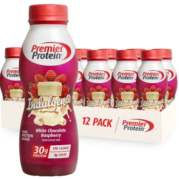 Premier Protein Indulgence Shake, White Chocolate Raspberry, 30g Protein, 11.5 Fl Oz, 12 Ct