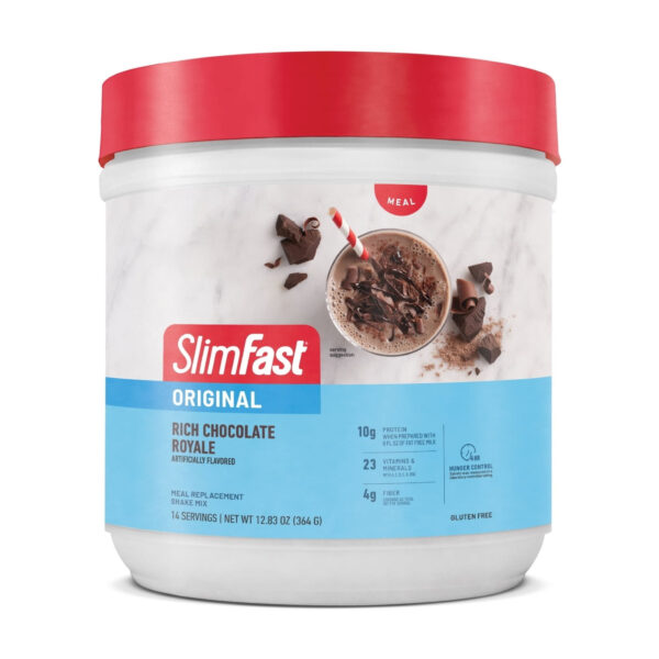 SlimFast Original Meal Replacement Shake Mix, Rich Milk Chocolate, 12.83 oz