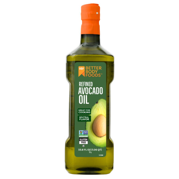 BetterBody Foods Refined Avocado Oil, 33.8 fl oz, 1 Liter