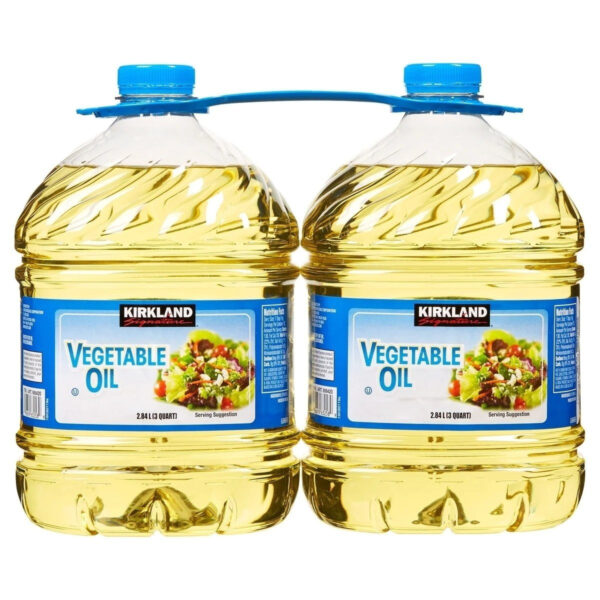 Kirkland Signature 100% Pure Vegetable Oil 3 Quart (Pack of 2)
