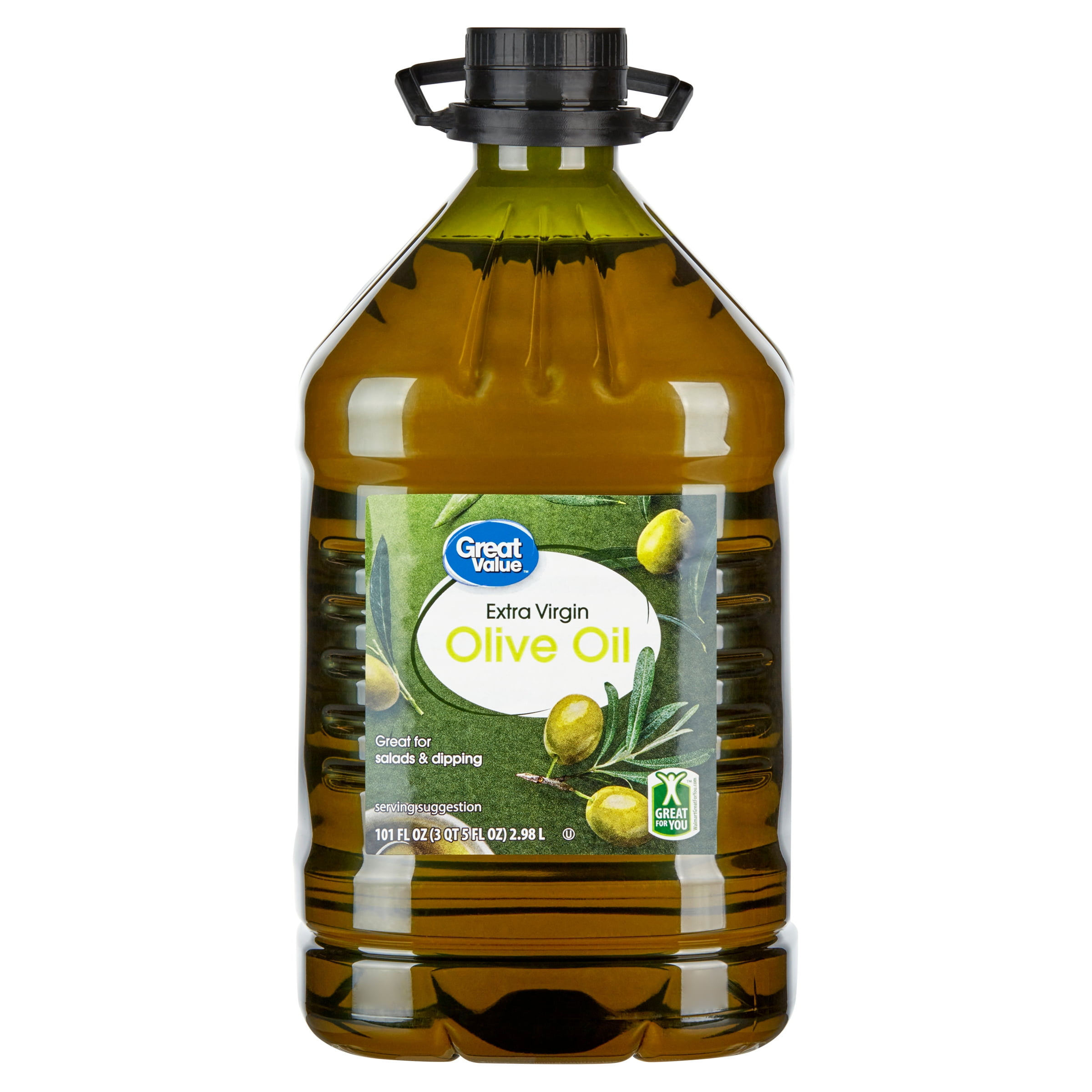 69d8d00fd90280439f674a3e4e535c90ac4f78bae30c3a3811e87.jpg Great Value Extra Virgin Olive Oil, 101 fl oz - Image 1