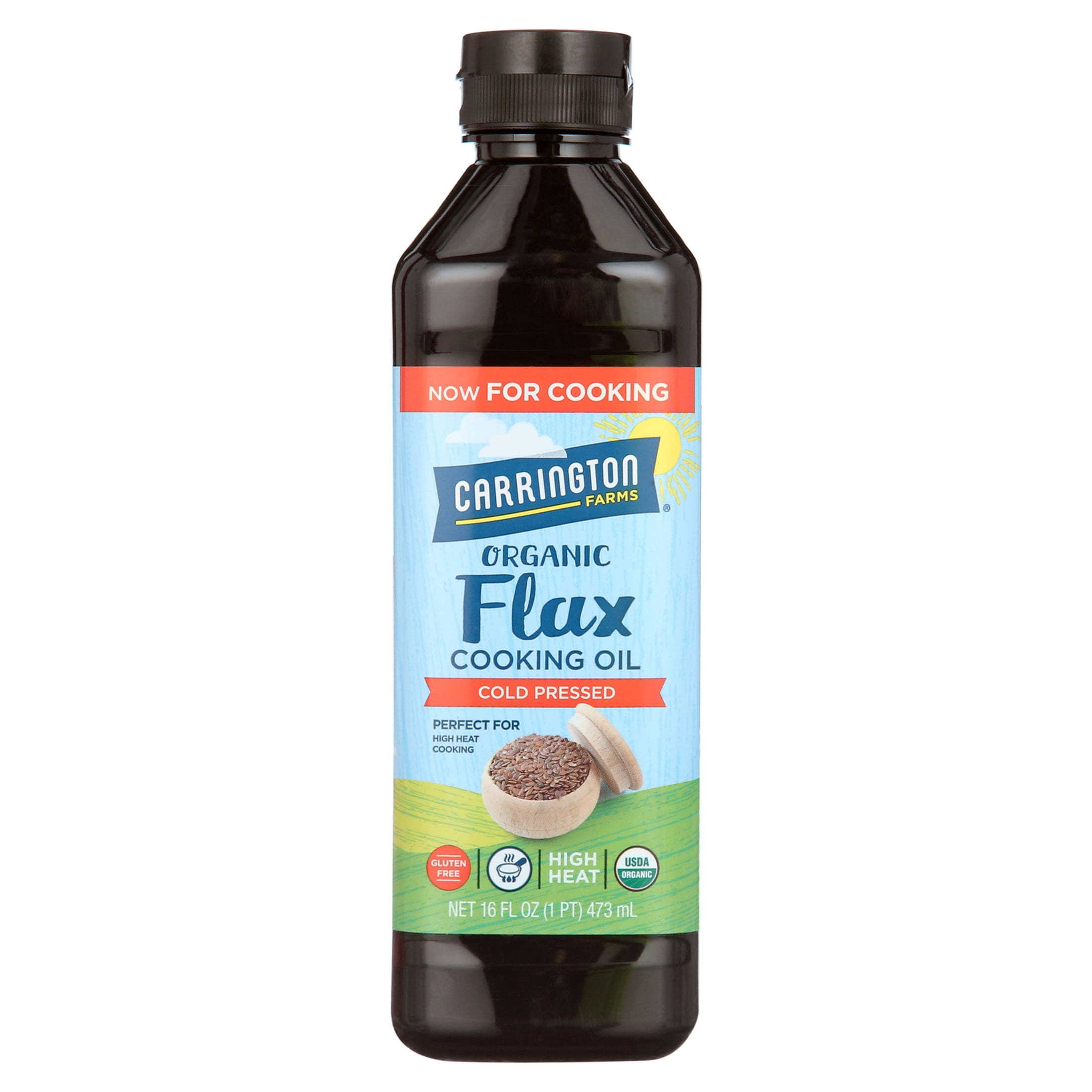 69d8d2b0de3d6777b67c21142c33f282e331658847c7a172e3bf4.jpg Carrington Farms Organic Flax Cooking Oil,16oz - Image 1