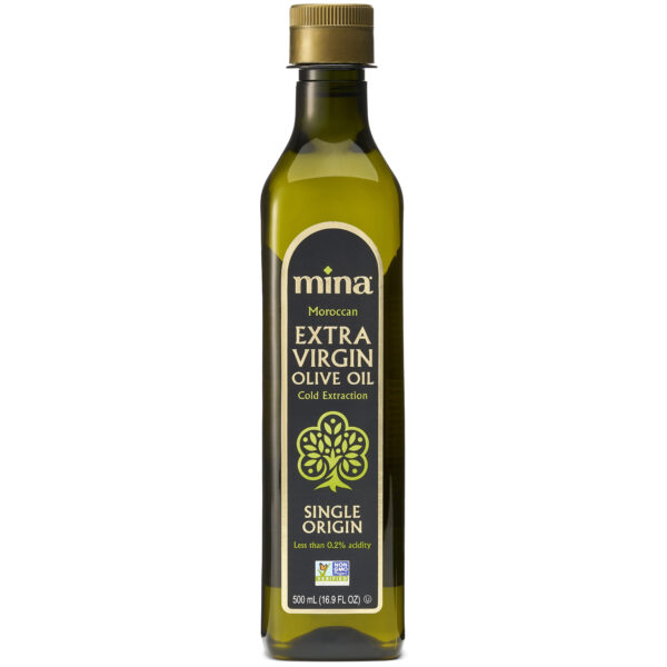 Mina Moroccan Olive Oil Extra Virgin, 16.9 fl oz, High Polyphenol Olive Oil, Single Origin Olive Oil