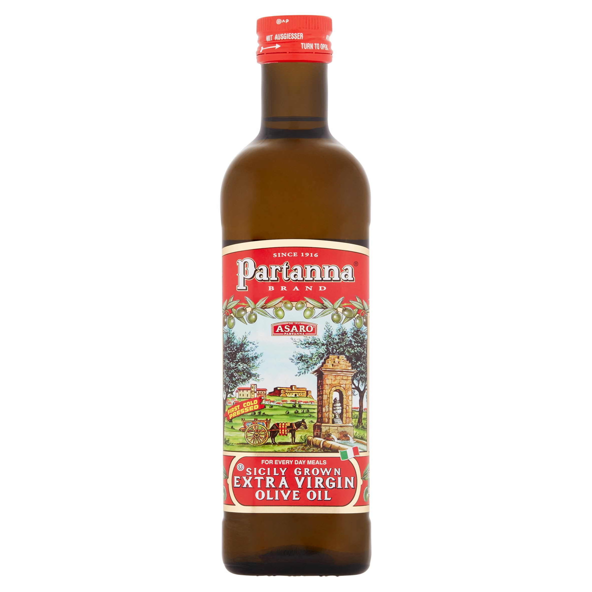 69d8d5c9d361d260680934b79f03d9f8e0e0749103956cbc94b6a.jpg Partanna Asaro Sicily Grown Extra Virgin Olive Oil, 25.5 fl oz - Image 1