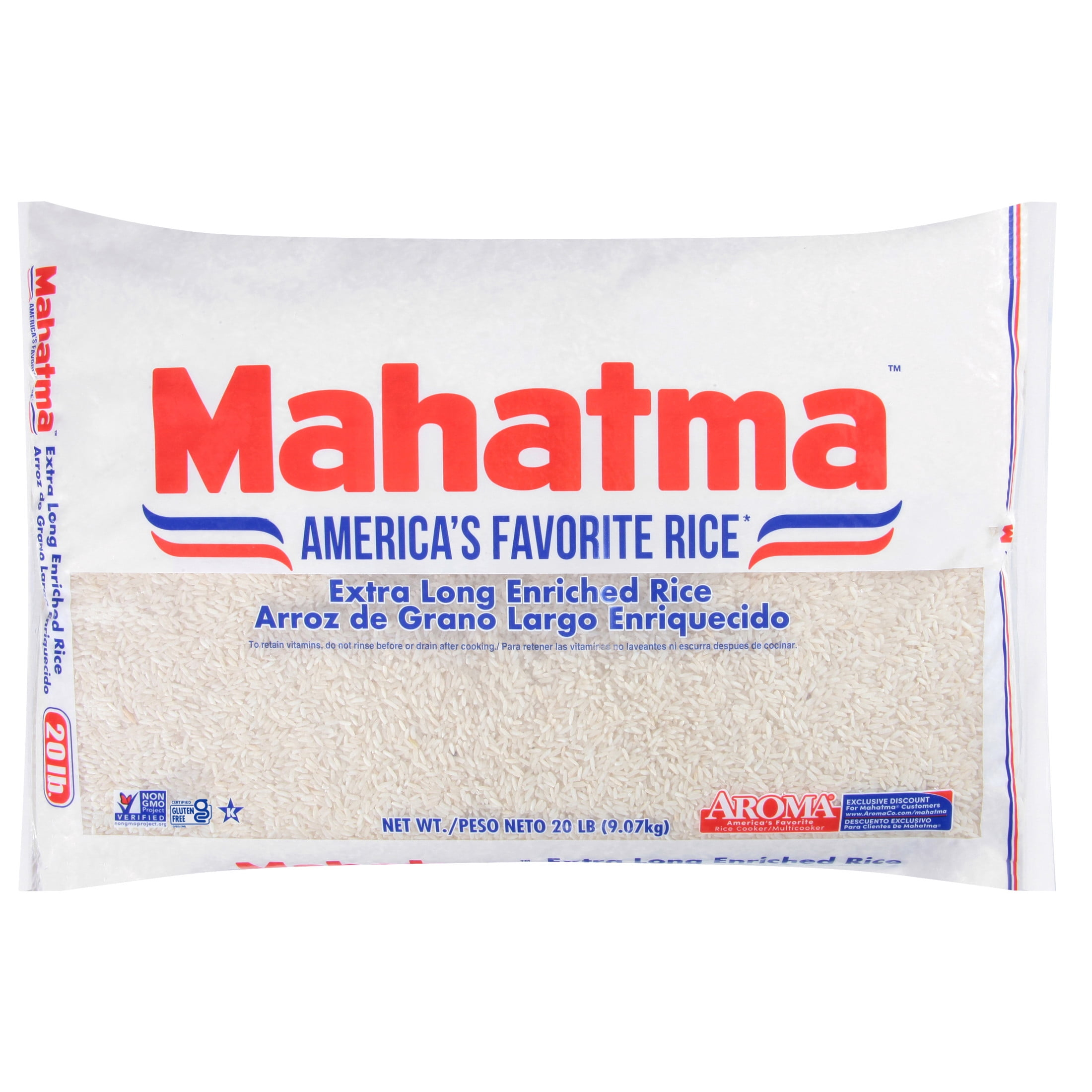 69da5812c74218d150edfd64670d52faf59408365204acb3af17f.jpg Mahatma Enriched Extra Long Grain White Rice 20 lb Bag - Image 1