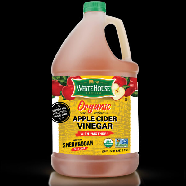 Whitehouse Organic, Raw Unfiltered, Apple Cider Vinegar with Mother, 128 fl. oz (1 gal)