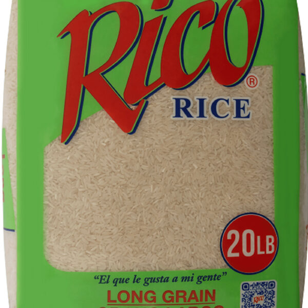 Rico Long Grain Rice, 20 lbs, No Allergens Contained