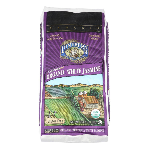 Lundberg Family Farms Organic Jasmine White Rice, 7 Lbs