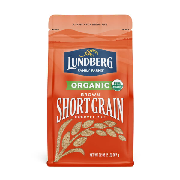 Lundberg Family Farms Organic Short Grain Brown Rice, Gluten-Free, Vegan, 32oz.