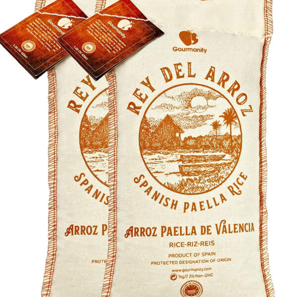 Paella Rice From Spain, 2.2 lb Sack Arroz Gourmanity, Pack of 2