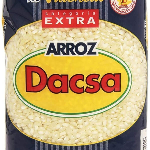 Dacsa Extra Category Paella Rice Arroz de Valencia Categoria Extra 2.2 lbs (1Kg) from Spain