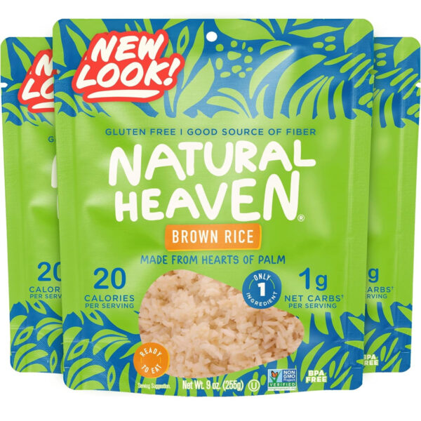 Brown Rice Hearts of Palm by Natural Heaven Size: 3-Pack 9 Oz.