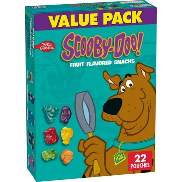(6 pack) Scooby-Doo Fruit Flavored Snacks, Gluten Free, Kids Snacks, Value Pack, 22 Count, 17.6 oz
