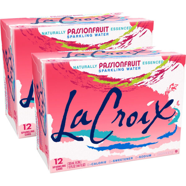 LaCroix Sparkling Water, Passionfruit- 2/12 packs 12 oz