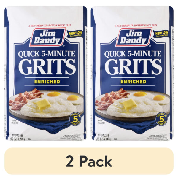 (2 pack) Jim Dandy Quick Grits, 5 lb Bag (80 oz)