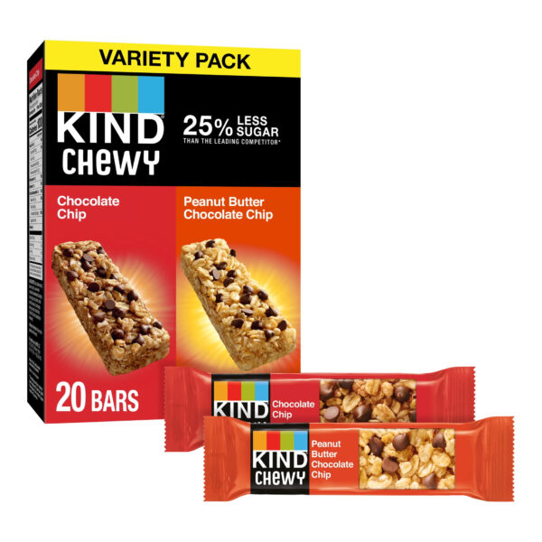 KIND Chewy Granola Bars, Variety Pack, 20 Gluten Free Bars, 16.2 oz Box