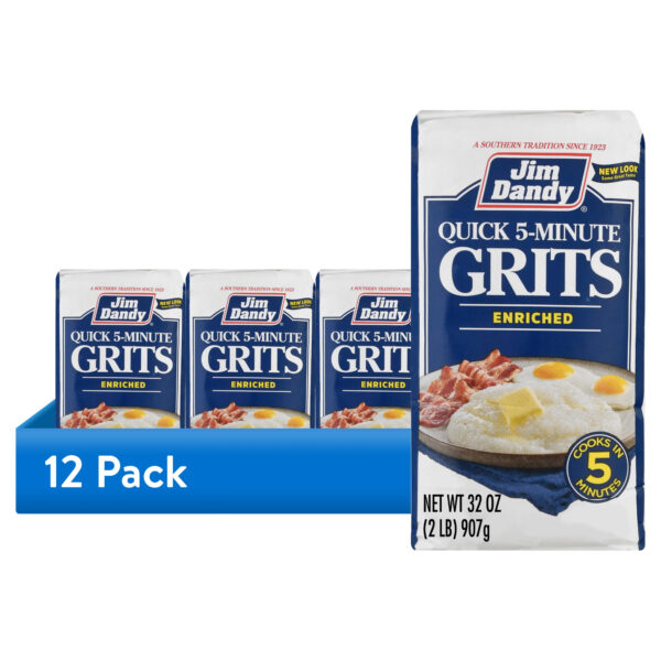 (12 pack) Jim Dandy Quick Grits, 2 lb Bag (32 oz Bag)