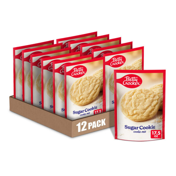 (12 pack) Betty Crocker Sugar Cookies, Cookie Baking Mix, 17.5 oz