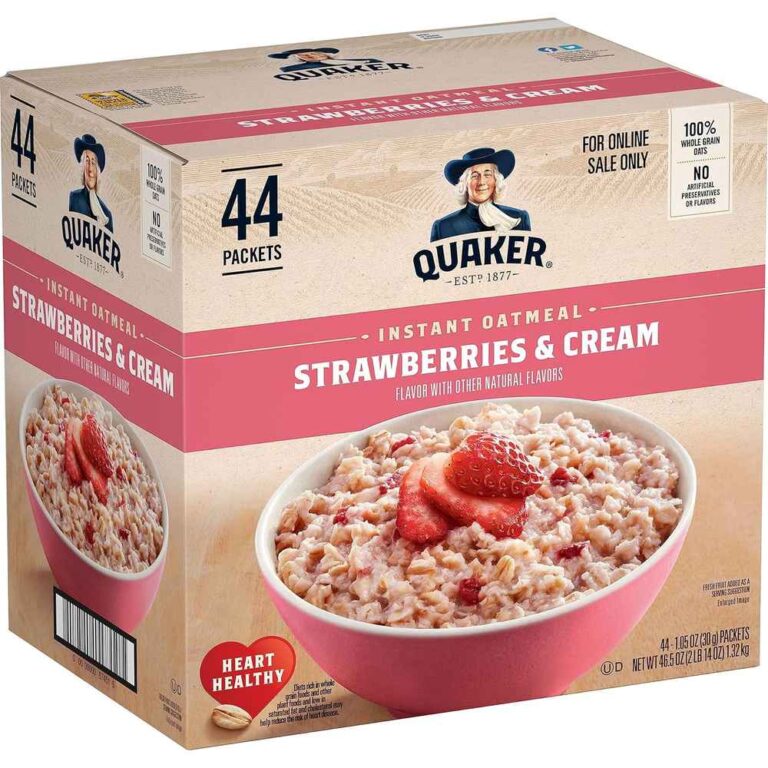 44 packet Quaker oatmeal package