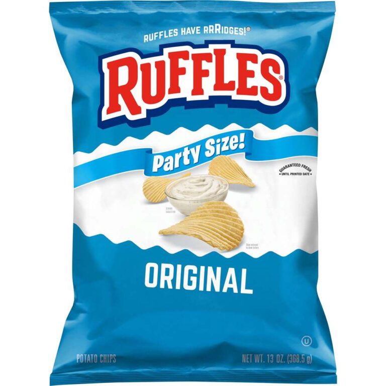 Ruffles Original Flavor Potato Snack Chips Party Size 13 oz Bag