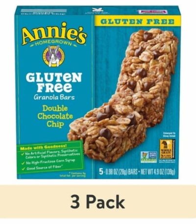 Annie's Gluten Free Double Chocolate Chip Granola Bars 3 pack