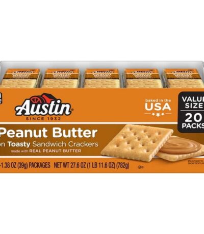 Austin Peanut Butter On Toasty Sandwich Crackers, 20 Count - product box