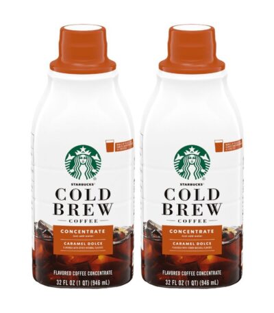 Starbucks Caramel Dolce Cold Brew Concentrate, 2 Pack, 32 fl oz – featured product image