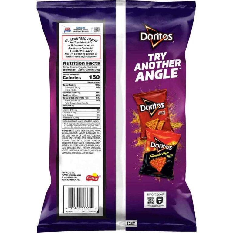 Doritos Spicy Sweet Chili Flavored Tortilla Chips 4 Pack 9.25 oz - product packaging