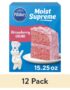 Pillsbury Moist Supreme Strawberry Cake Mix 12 pack box front view